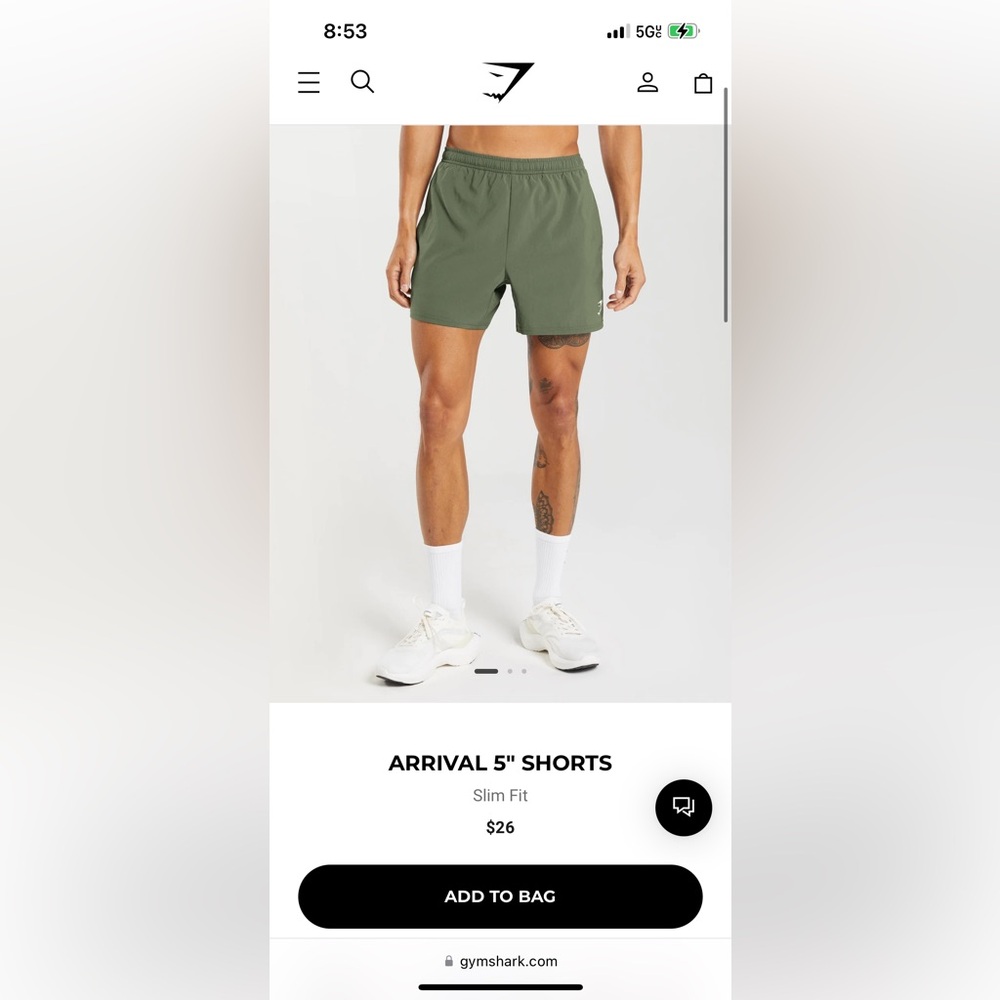 Gym Shark Arrival Shorts 5’